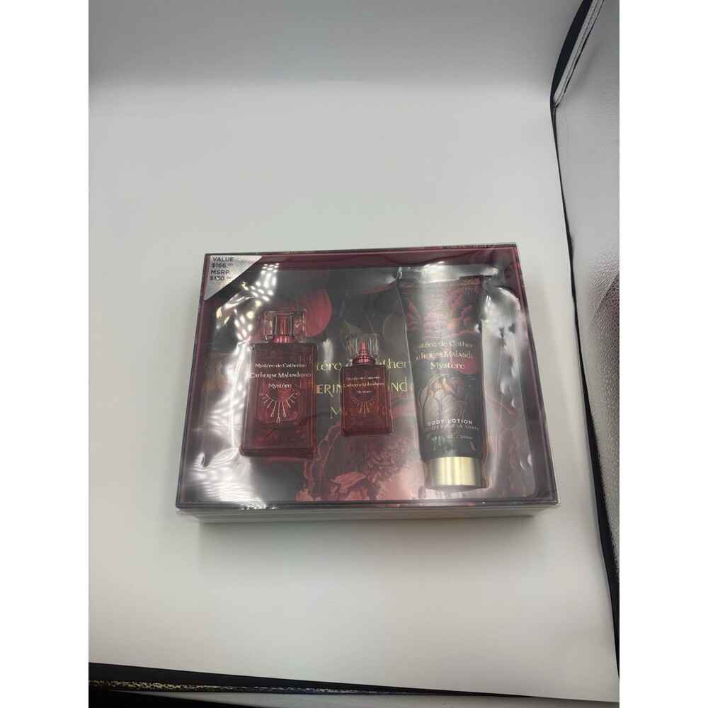 Perfume Gift Set ( NEW Catherine Malanrino 3 Piece Mystère Perfume & Lotion Set)